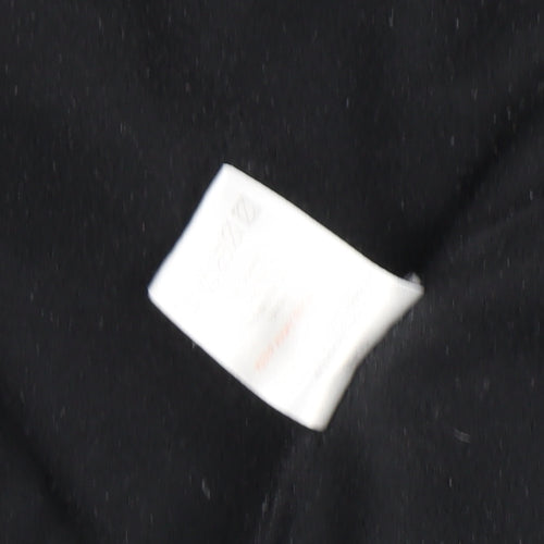 Cotton Traders Men's Black Long Sleeve Rugby Polo Shirt Size L