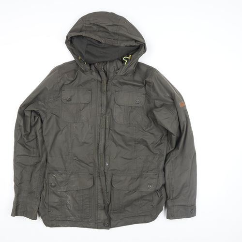 Regatta Womens Green Hooded Parka Jacket Size 12 Water Resistant
