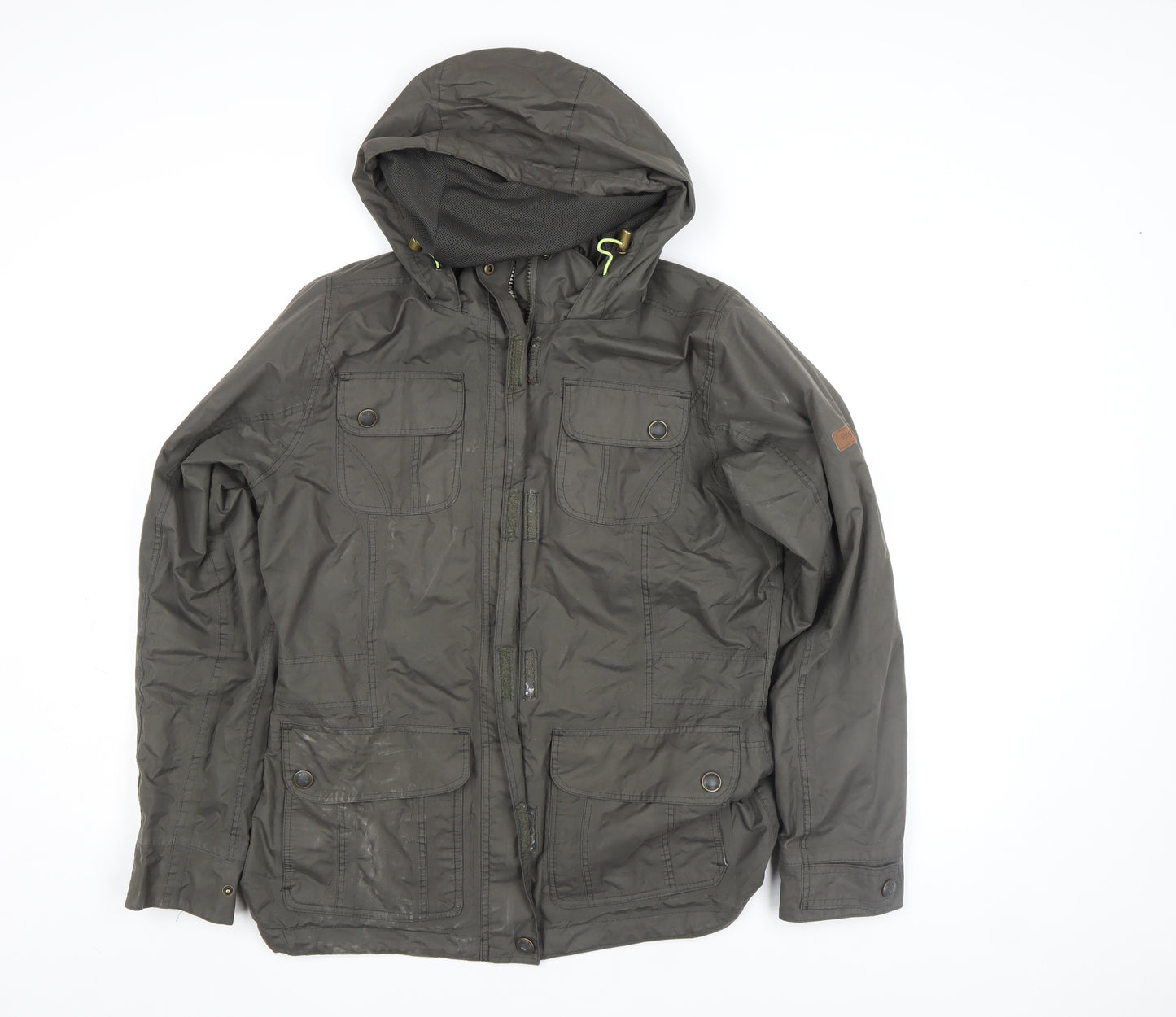 Regatta Womens Green Hooded Parka Jacket Size 12 Water Resistant