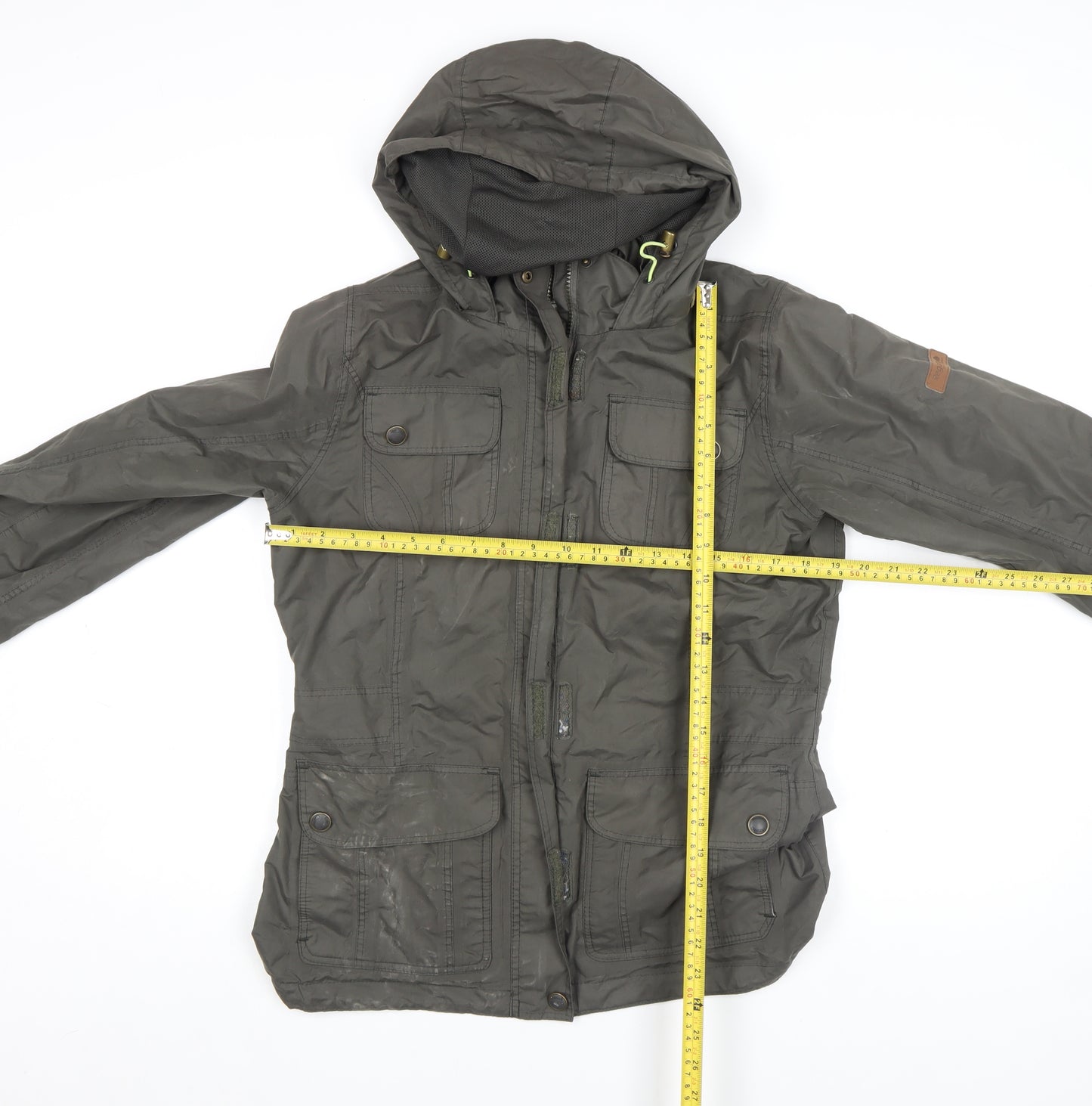 Regatta Womens Green Hooded Parka Jacket Size 12 Water Resistant