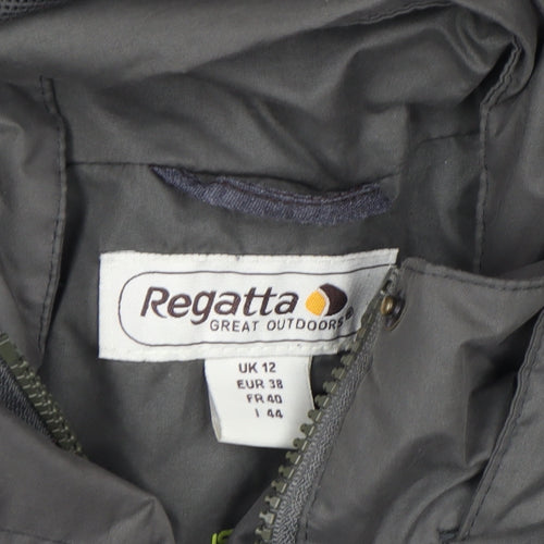 Regatta Womens Green Hooded Parka Jacket Size 12 Water Resistant