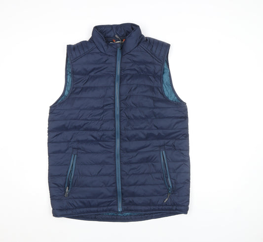 P.G. Field Men's Blue Quilted Puffer Waistcoat M Nylon Outdoor