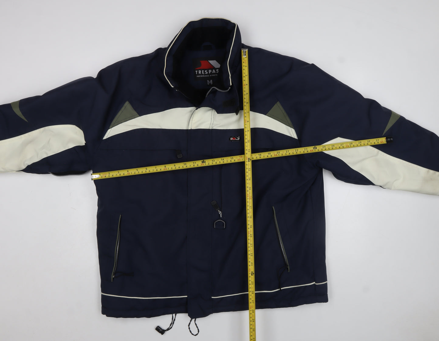 Trespass Men Blue M Ski Jacket Waterproof Windproof Hooded Winter Coat