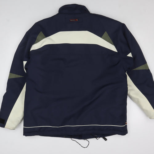 Trespass Men Blue M Ski Jacket Waterproof Windproof Hooded Winter Coat