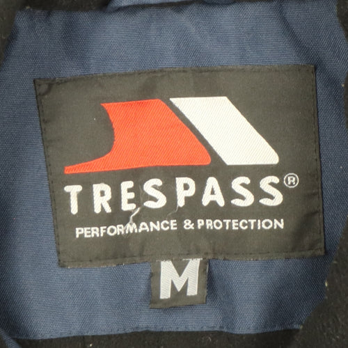 Trespass Men Blue M Ski Jacket Waterproof Windproof Hooded Winter Coat