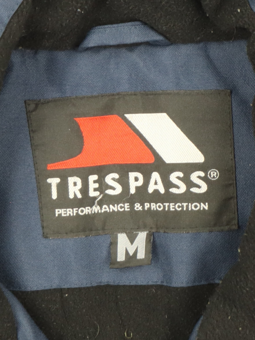 Trespass Men Blue M Ski Jacket Waterproof Windproof Hooded Winter Coat