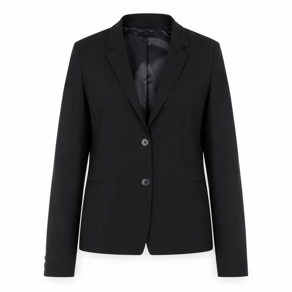 Front view of Gap Women Black UK 12 Classic Two-Button Blazer Jacket