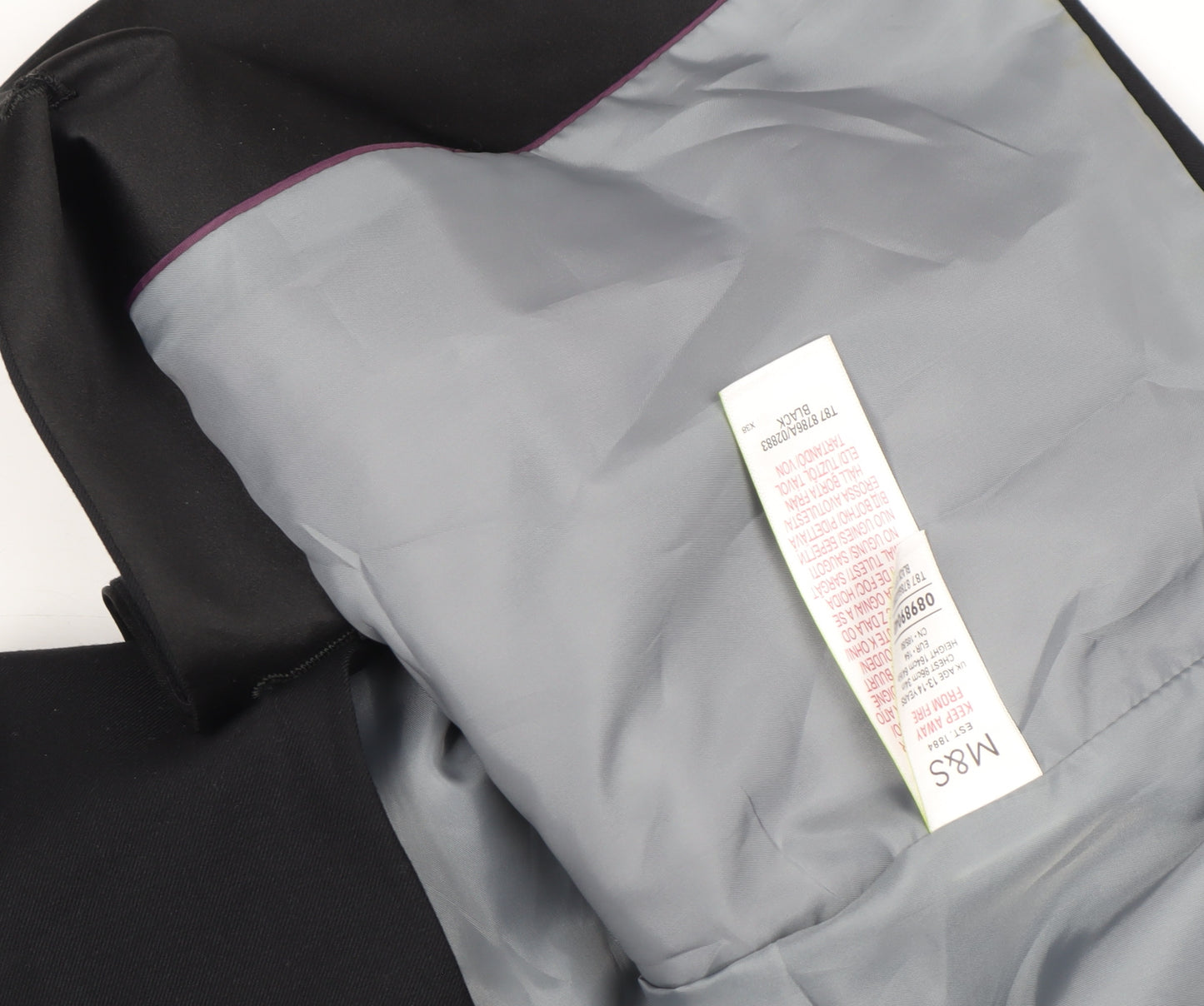 Marks and Spencer Autograph Teens Black 13-14Y Tuxedo Blazer Jacket