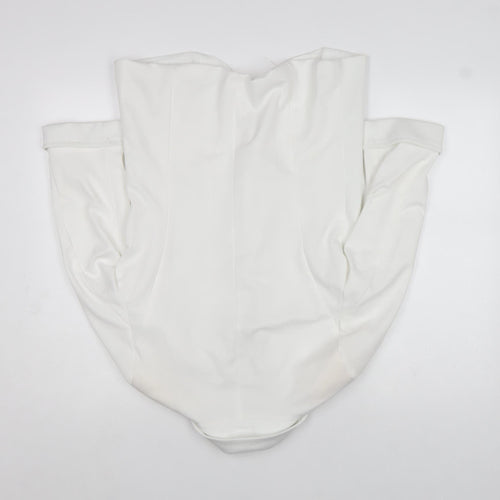 FACE & FACE Women's White Slim Fit 3/4 Sleeve Blazer Suit Set S