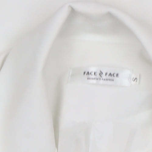 FACE & FACE Women's White Slim Fit 3/4 Sleeve Blazer Suit Set S