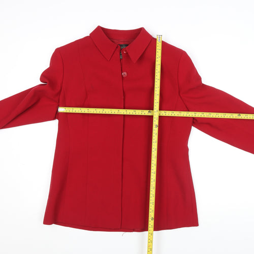 Episode Women's Red Wool Blazer Jacket UK 12 Classic Workwear