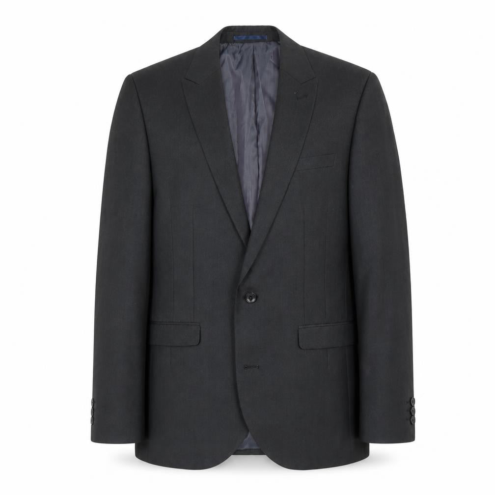 Front view of Next Men's Black Tailored Fit Wool Blend 38in Blazer Jacket