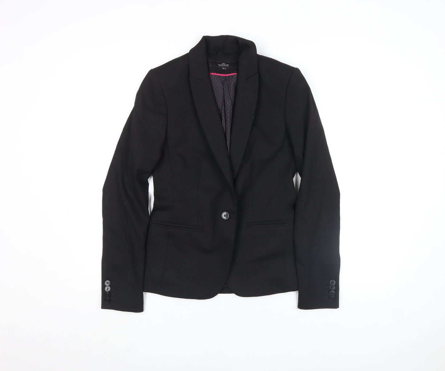 Next Women Black Size 8 Tailored Blazer Jacket