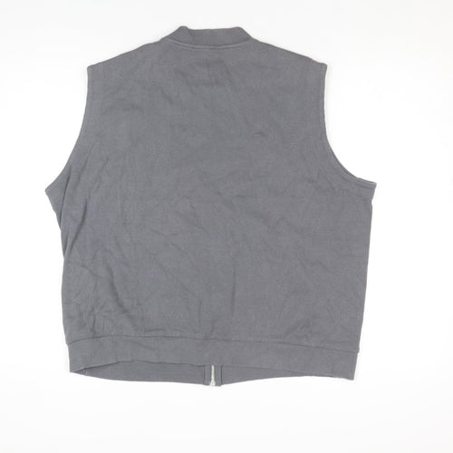 boohooMAN Men's Grey XS Zip-Up Cotton Waistcoat