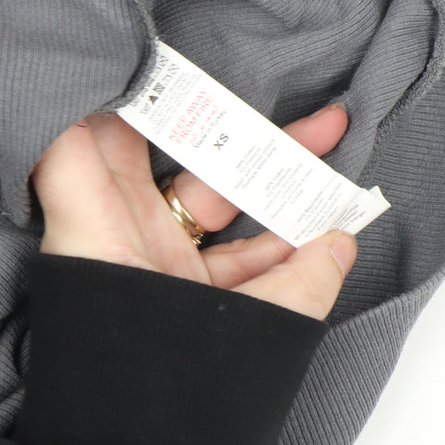 boohooMAN Men's Grey XS Zip-Up Cotton Waistcoat