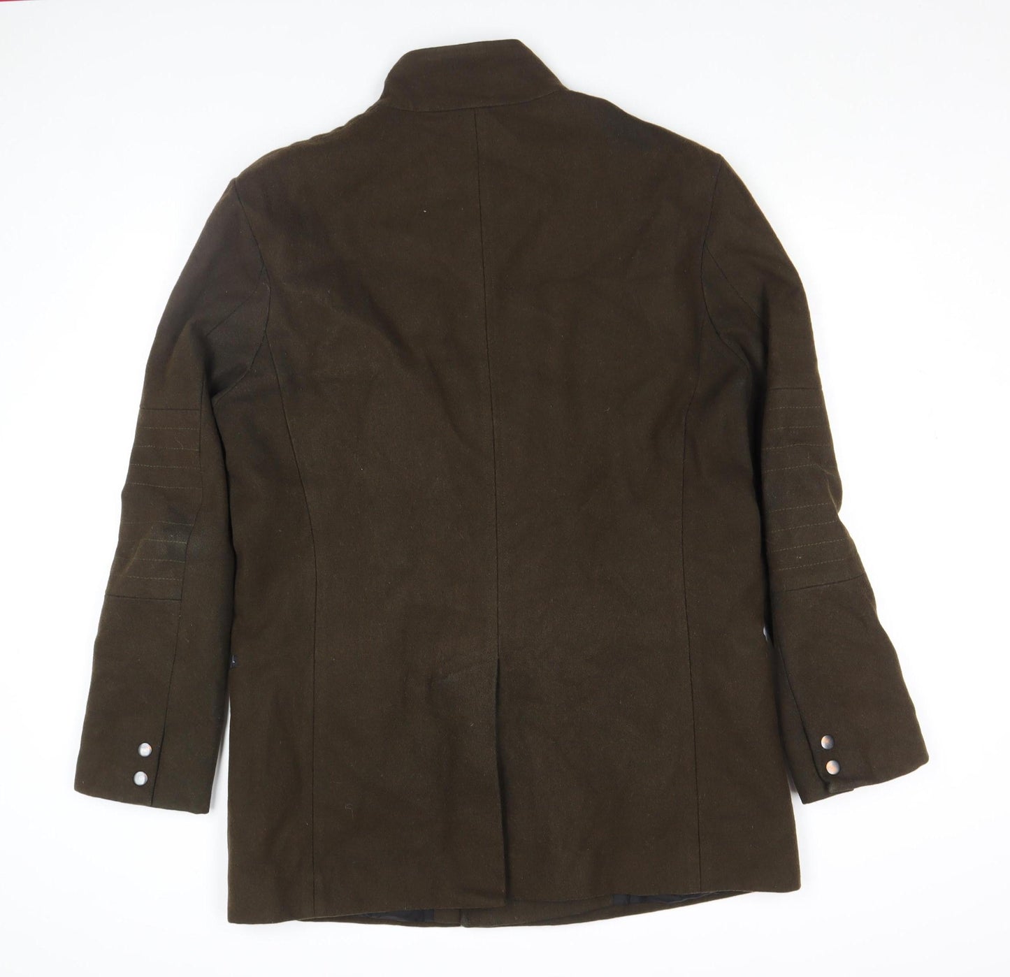 River Island Men's Brown Wool Blend Motorcycle Jacket L