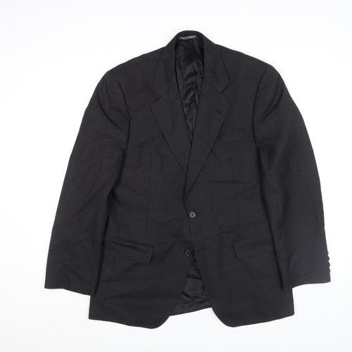 Women's Black Wool Classic Blazer Made in England Size M