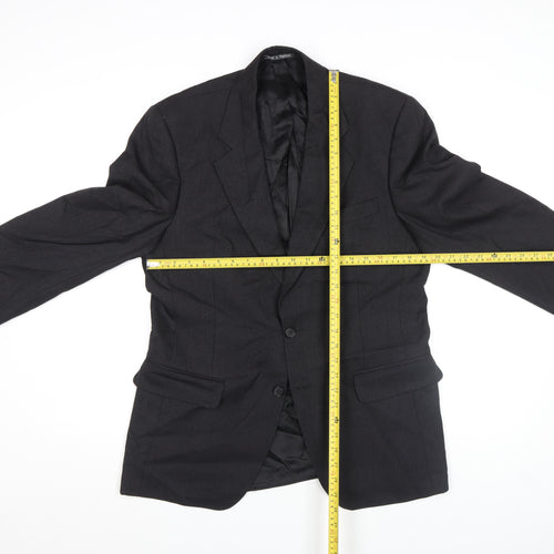 Women's Black Wool Classic Blazer Made in England Size M
