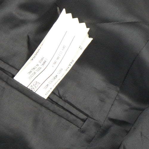 Women's Black Wool Classic Blazer Made in England Size M