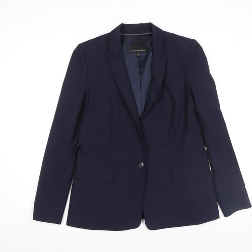 Banana Republic Women's Blue Classic Blazer Size 8 Workwear Jacket
