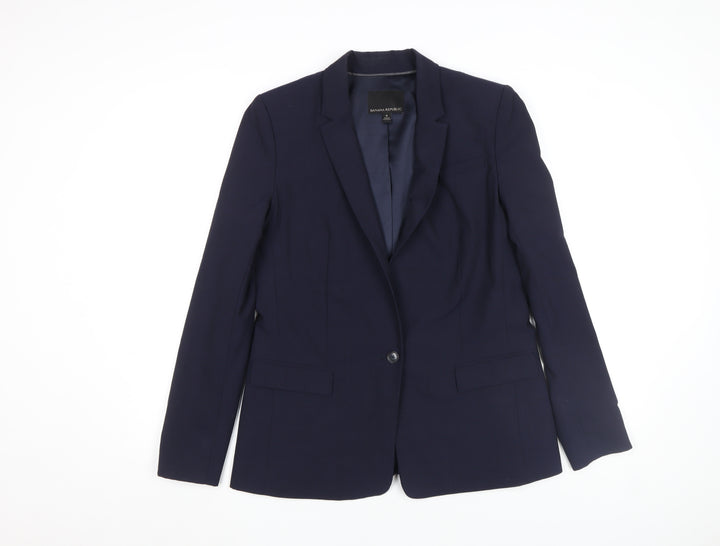 Banana Republic Women's Blue Classic Blazer Size 8 Workwear Jacket