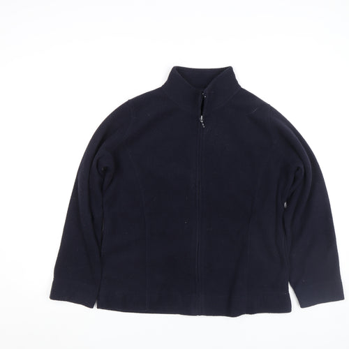 Isle Womens Black Fleece Full Zip Jacket Size M 14-16