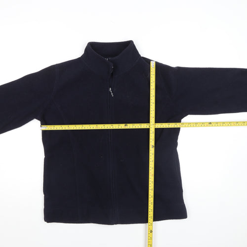 Isle Womens Black Fleece Full Zip Jacket Size M 14-16