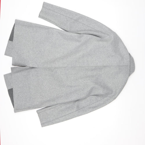 Tu Women Grey Size 8 Mid-Length Wool Blend Overcoat