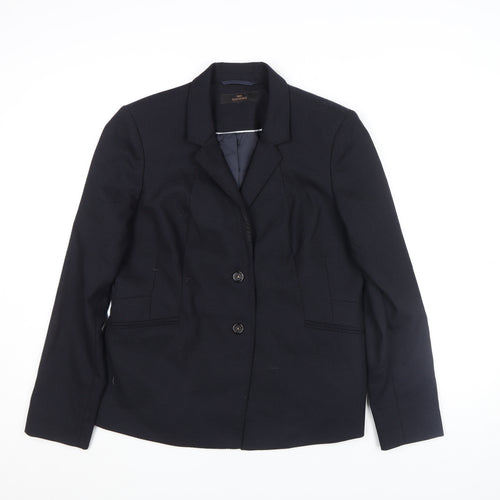 Next Tailoring Women's Black Size 16 Two-Button Blazer Jacket