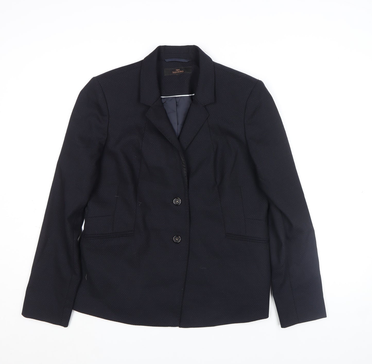 Next Tailoring Women's Black Size 16 Two-Button Blazer Jacket