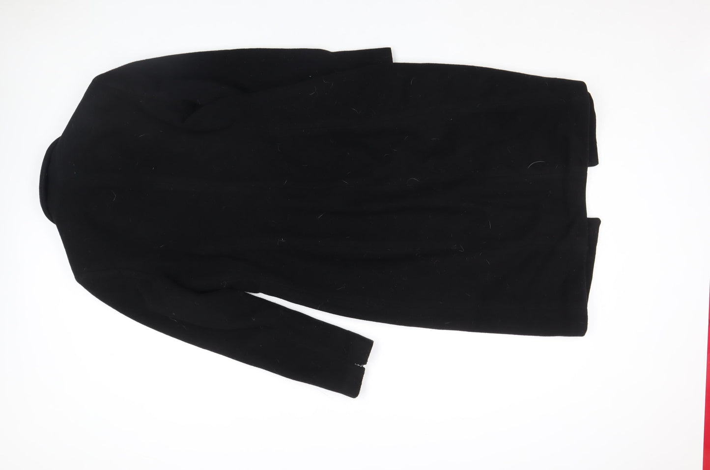 Warehouse Women's Black Wool Cashmere Long Coat UK 10 Classic Style