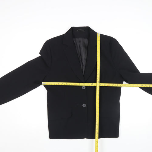 Maxx Women's Black Regular Fit Two-Button Notch Lapel Blazer Size 14