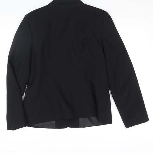 Maxx Women's Black Regular Fit Two-Button Notch Lapel Blazer Size 14