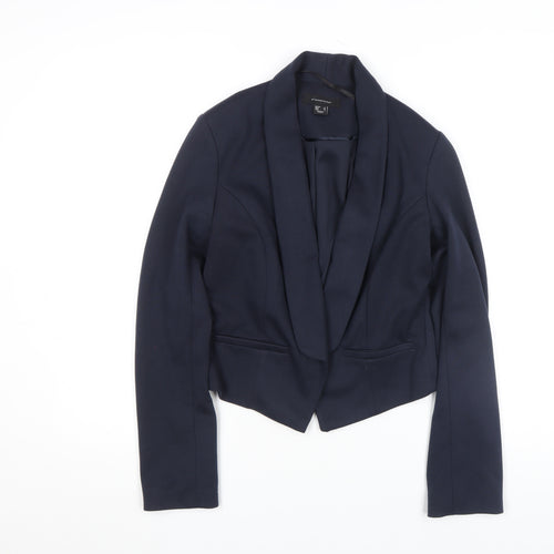 Atmosphere Women's Blue Shawl Lapel Cropped Blazer Size 6