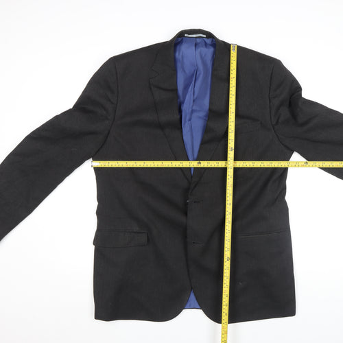 Marks and Spencer Men's Black Wool Blend Regular Fit Blazer 42in