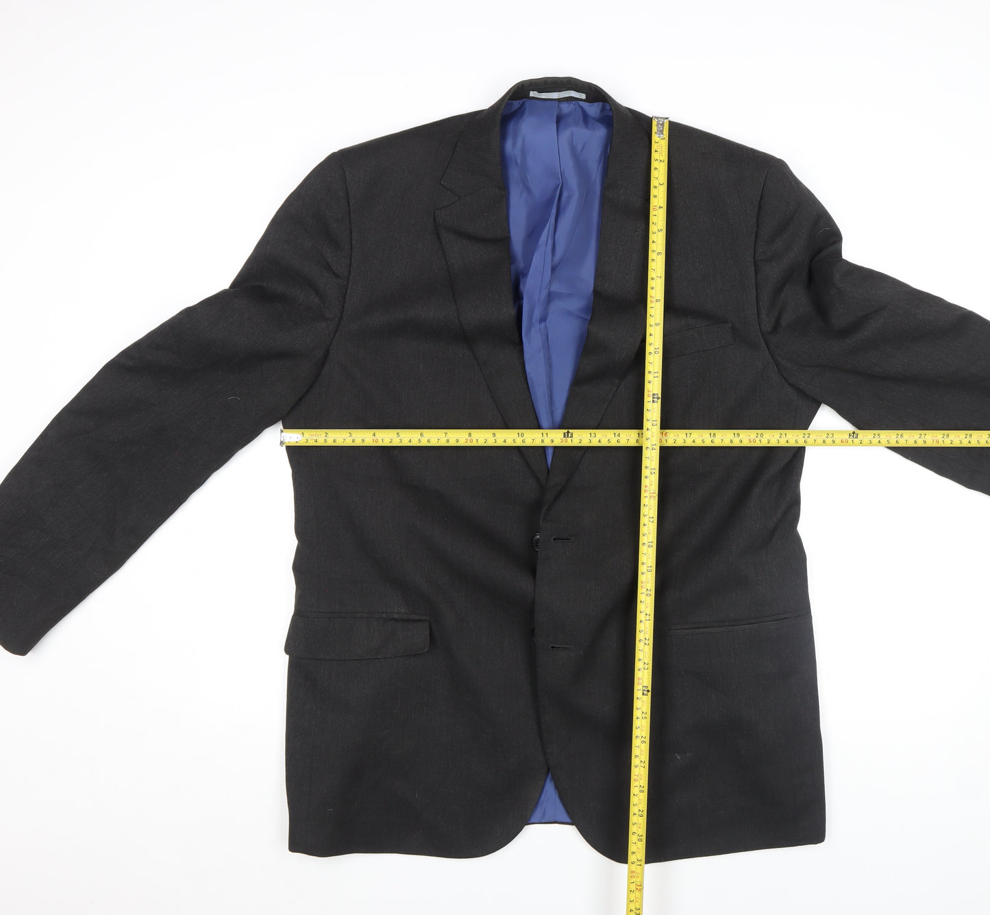 Marks and Spencer Men's Black Wool Blend Regular Fit Blazer 42in