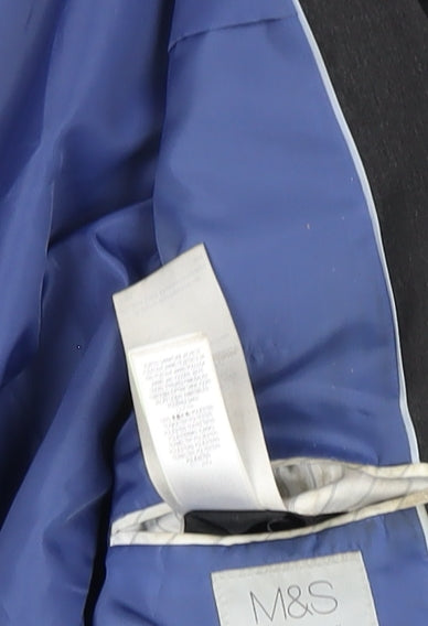 Marks and Spencer Men's Black Wool Blend Regular Fit Blazer 42in