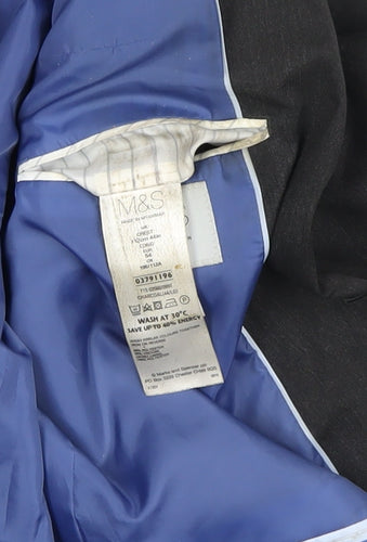 Marks and Spencer Men's Black Wool Blend Regular Fit Blazer 42in