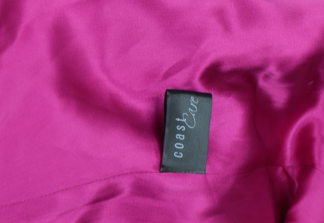 Coast Women Pink Wool Blend Belted Trench Coat Size 10