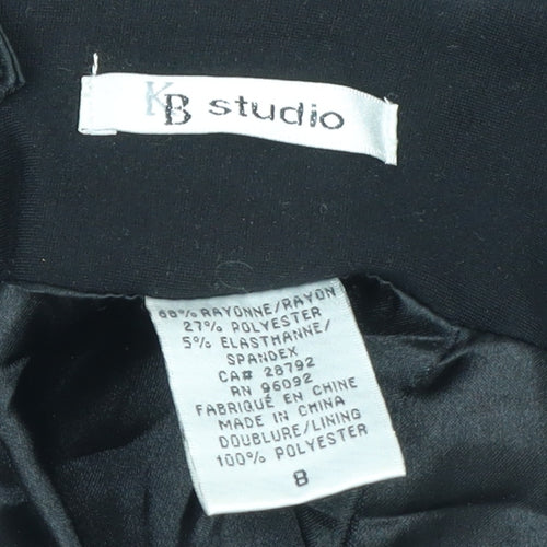 KB Studio Women's Black Lace Pencil Skirt Size 12 Stretch Lined