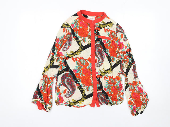 Next Petite Multicoloured Floral Paisley Tunic Blouse Women’s Size 10
