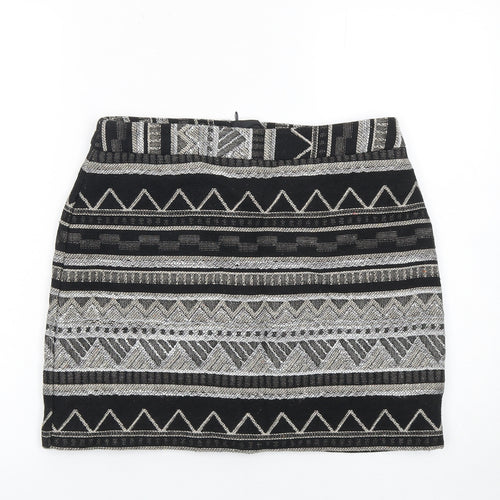 St. Bernard for Dunnes Stores Womens Black Geometric Pencil Skirt Size 10