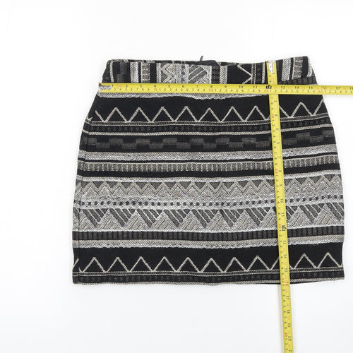 St. Bernard for Dunnes Stores Womens Black Geometric Pencil Skirt Size 10