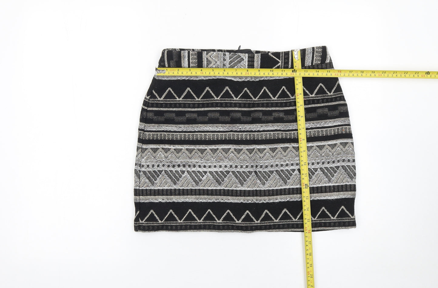 St. Bernard for Dunnes Stores Womens Black Geometric Pencil Skirt Size 10