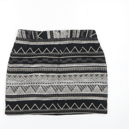 St. Bernard for Dunnes Stores Womens Black Geometric Pencil Skirt Size 10