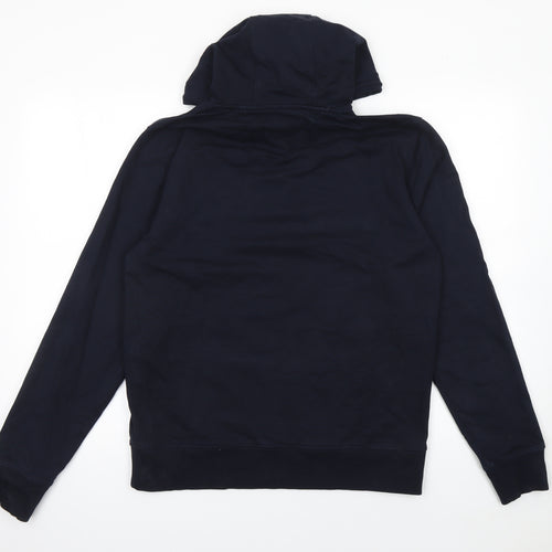 Tommy Hilfiger Men’s Blue Pullover Hoodie L Logo Classic Style