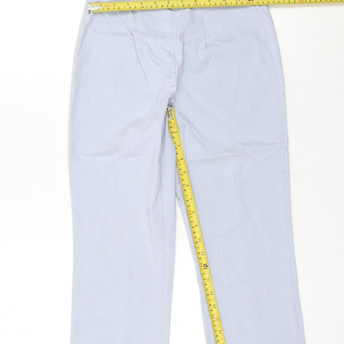 Gallery Women’s Light Blue Trousers UK 12 Viscose Blend Straight Leg