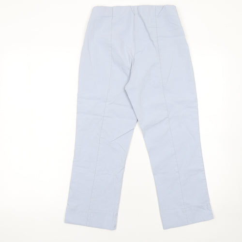 Gallery Women’s Light Blue Trousers UK 12 Viscose Blend Straight Leg