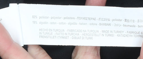 Zara Women Grey Skater Skirt L Polyester Cotton Short Pleated Zip