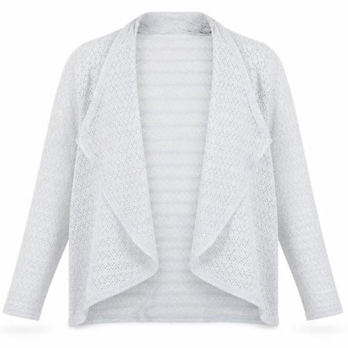 Oasis Women’s Grey Open Knit Long Sleeve Cardigan Size L
